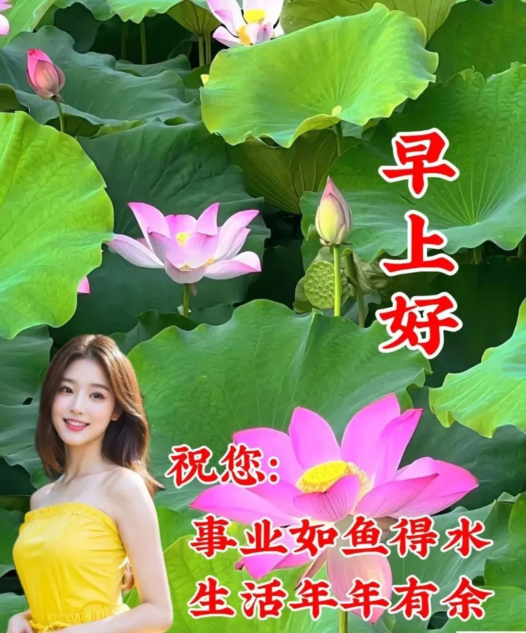 早安祝福,清晨的祝福,愿你的每一天都充满正能量