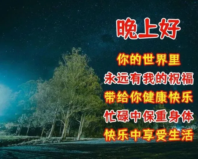 晚上好,晚安