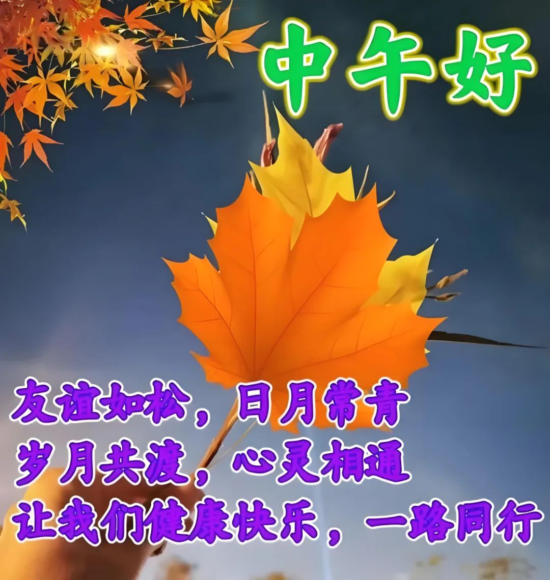 午安,中午好