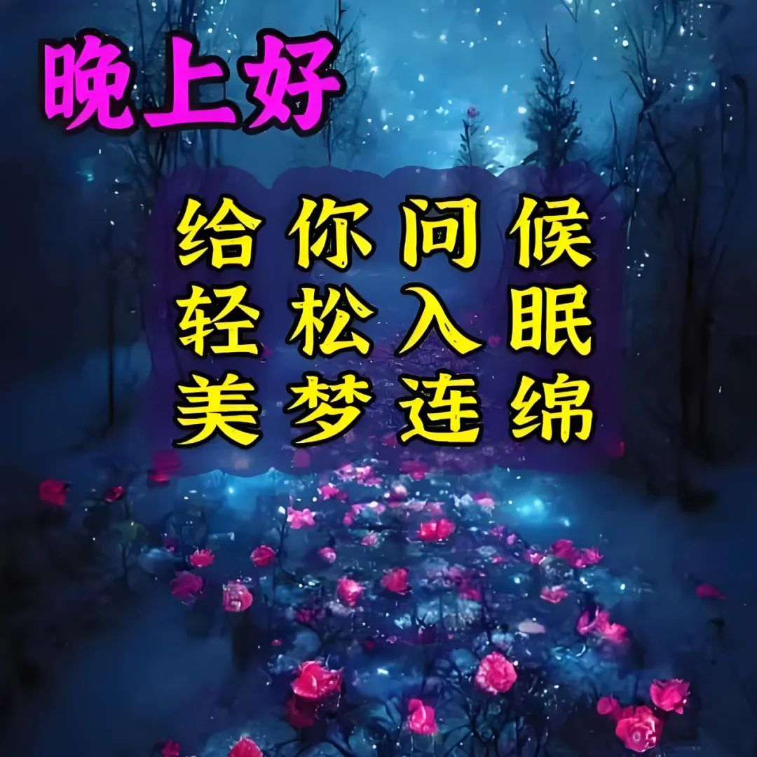 晚上好,晚安