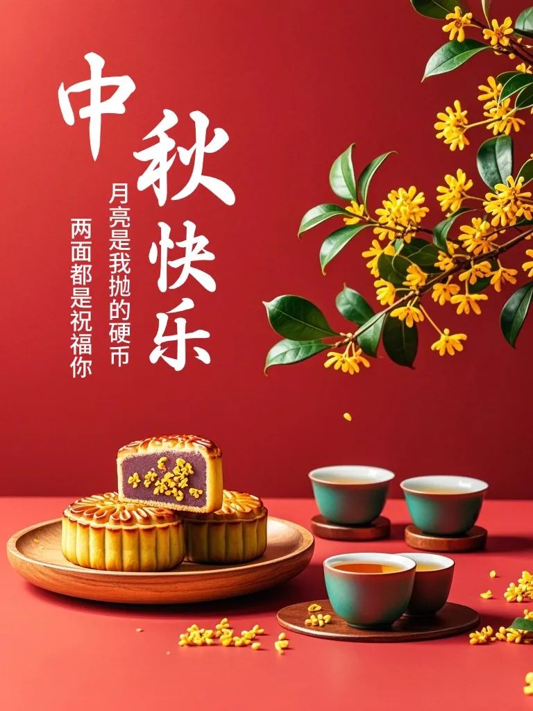 精选中秋节快乐祝福精美漂亮图片，喜迎中秋，欢度佳节，祝大家中秋节快乐！月圆人圆，圆圆满满！