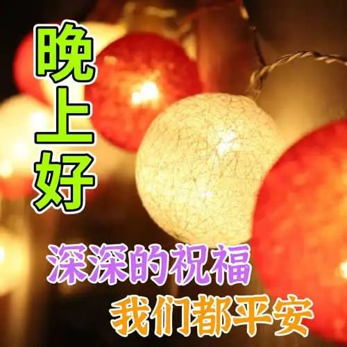 晚上好,晚安